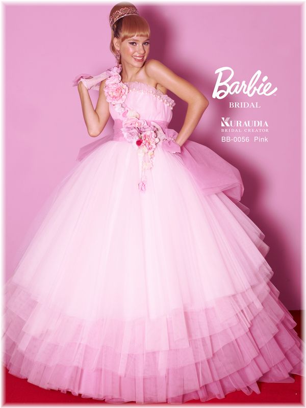 Barbie bridal ドレス BB-0092 ピンク グローブ 帽子 - メルカリ